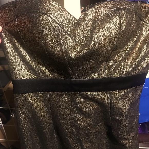 NWT ModCloth Minuet “Gilded Glamour” Strapless Dress - Picture 2 of 3